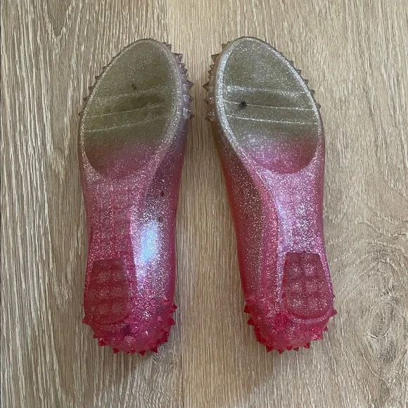 Wet Seal Pink and Clear Spiked Flats - Picture 3 of 3